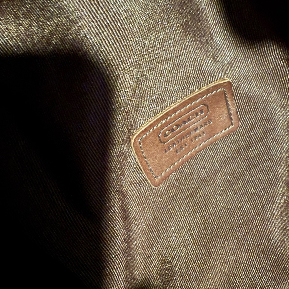 Coach Brown Fabric With Leather Patch - image 2